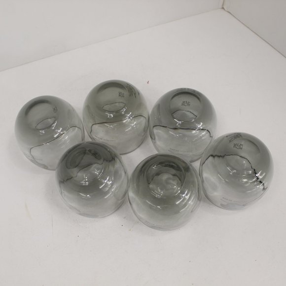 Mid Century Chicago Bears Smoky Roly Poly Glasses Set of 6 - Picture 7 of 7